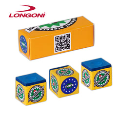 Longoni NIR Super Professional Billiard Chalk Blue 75 pcs 1 case