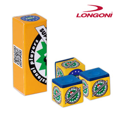 Longoni NIR Super Professional Billiard Chalk Blue 75 pcs 1 case