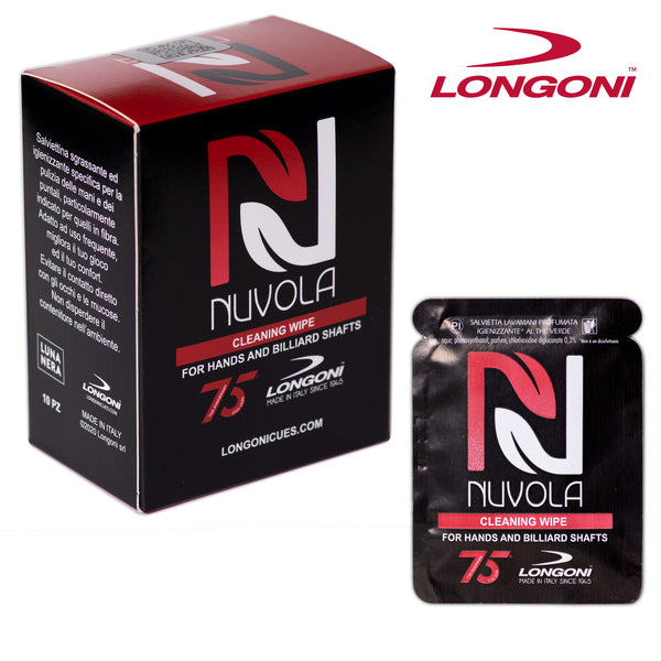 Longoni Nuvola Cleaning Wipes for Hands and Billiard Shafts 10 pcs