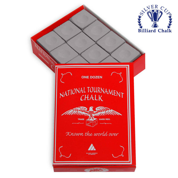 National Tournament Billiard Chalk Pewter 12 pcs