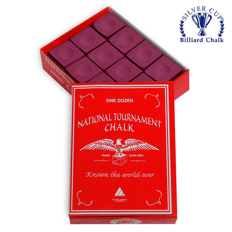 National Tournament Billiard Chalk Wine 12 pcs