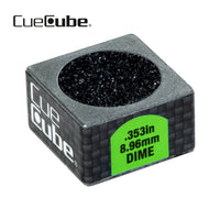 Cue Cube Tip Tool 2 in 1 Dime Radius (.353") Silver