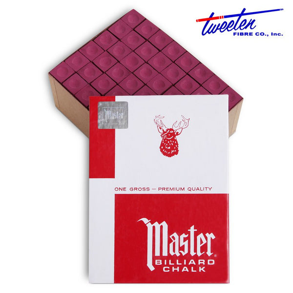 Master Billiard Chalk Burgundy 144 pcs