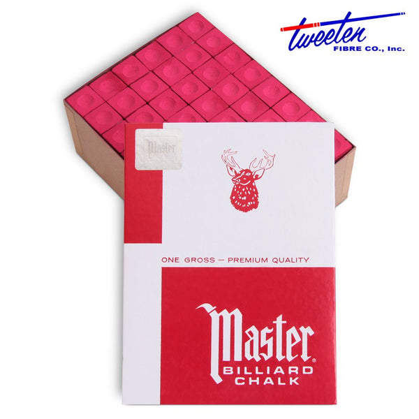 Master Billiard Chalk Red 144 pcs