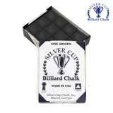 Silver Cup Billiard Chalk Black 12 pcs