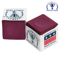 Silver Cup Billiard Chalk Burgundy 12 pcs