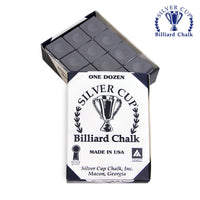 Silver Cup Billiard Chalk Charcoal 12 pcs