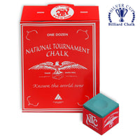 National Tournament Billiard Chalk Green 12 pcs