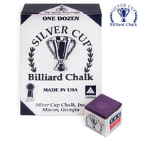 Silver Cup Billiard Chalk Plum 12 pcs
