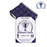 Silver Cup Billiard Chalk Purple 12 pcs