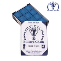 Silver Cup Billiard Chalk Royal Blue 12 pcs