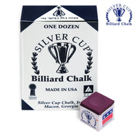 Silver Cup Billiard Chalk Wine 12 pcs