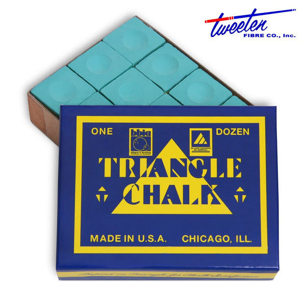 Triangle Billiard Chalk Green 12 pcs