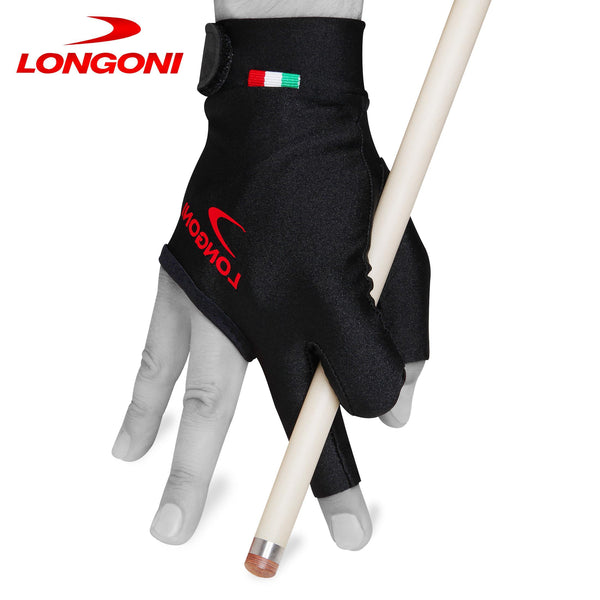 Longoni Billiard Glove Black Fire 3.0 for Right Hand XL